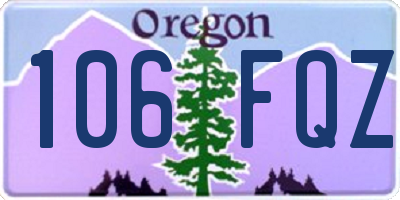 OR license plate 106FQZ