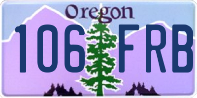 OR license plate 106FRB