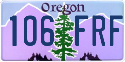 OR license plate 106FRF