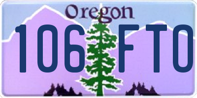 OR license plate 106FTO