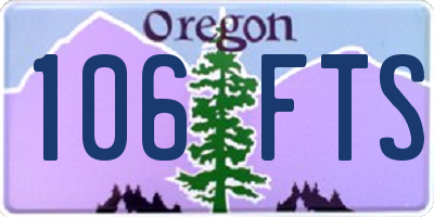 OR license plate 106FTS