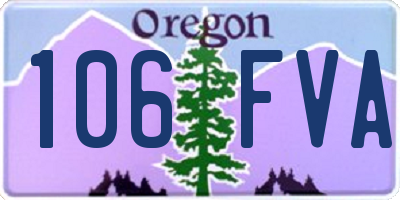 OR license plate 106FVA
