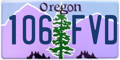 OR license plate 106FVD