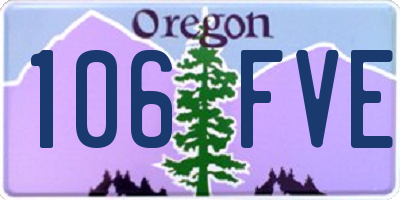 OR license plate 106FVE
