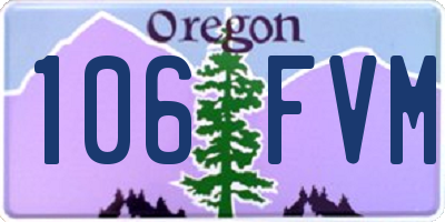 OR license plate 106FVM
