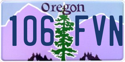 OR license plate 106FVN