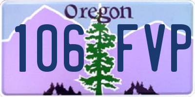 OR license plate 106FVP