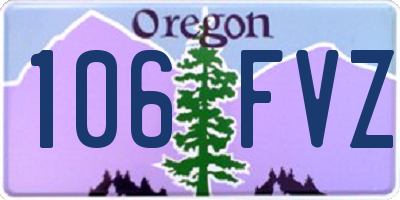 OR license plate 106FVZ