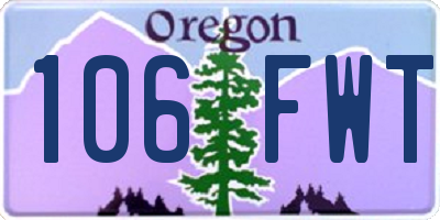 OR license plate 106FWT
