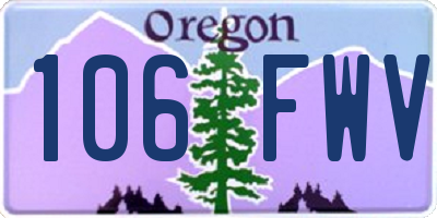 OR license plate 106FWV