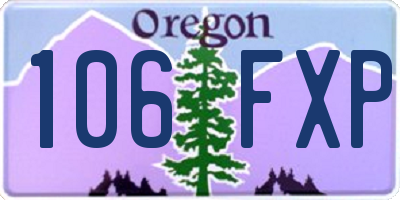 OR license plate 106FXP