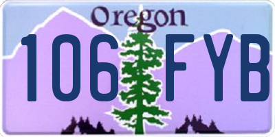 OR license plate 106FYB