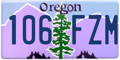 OR license plate 106FZM