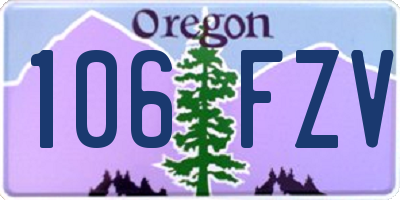 OR license plate 106FZV