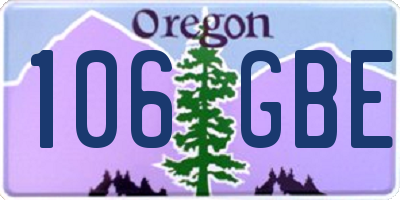 OR license plate 106GBE