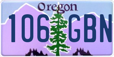 OR license plate 106GBN
