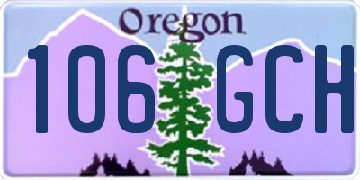OR license plate 106GCH