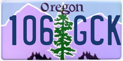 OR license plate 106GCK