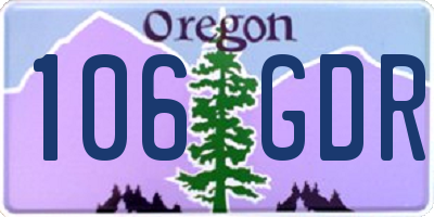 OR license plate 106GDR