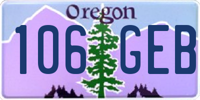 OR license plate 106GEB