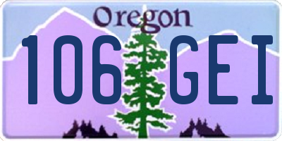 OR license plate 106GEI