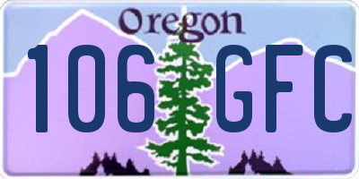 OR license plate 106GFC