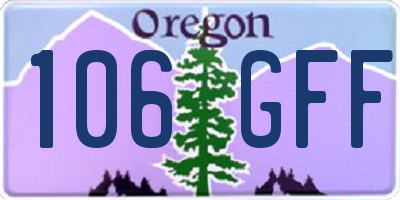 OR license plate 106GFF
