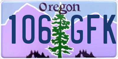 OR license plate 106GFK