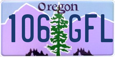 OR license plate 106GFL