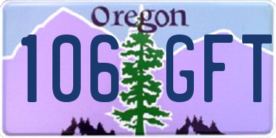 OR license plate 106GFT