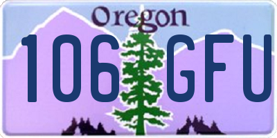 OR license plate 106GFU