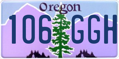 OR license plate 106GGH