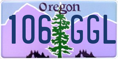 OR license plate 106GGL