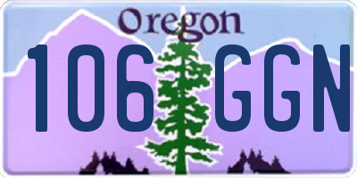 OR license plate 106GGN