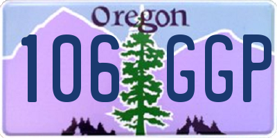 OR license plate 106GGP
