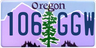 OR license plate 106GGW