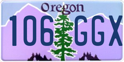 OR license plate 106GGX