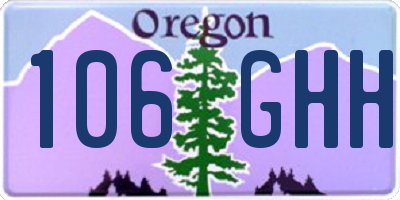 OR license plate 106GHH