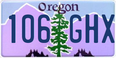 OR license plate 106GHX