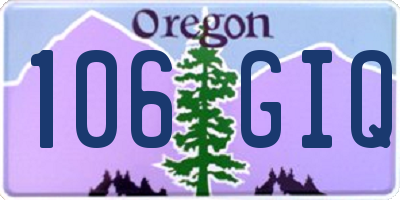 OR license plate 106GIQ