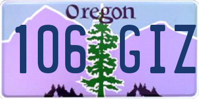 OR license plate 106GIZ