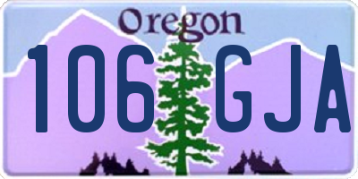 OR license plate 106GJA