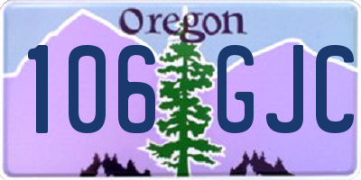 OR license plate 106GJC