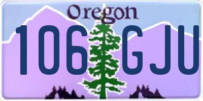 OR license plate 106GJU