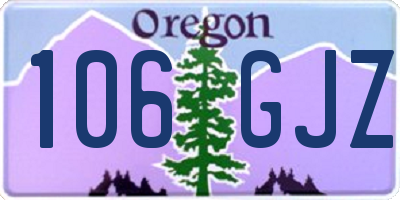 OR license plate 106GJZ