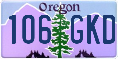 OR license plate 106GKD