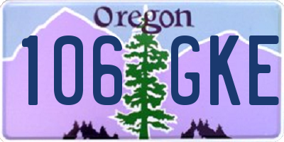 OR license plate 106GKE