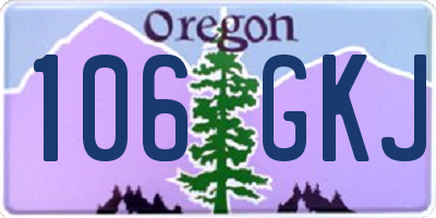 OR license plate 106GKJ