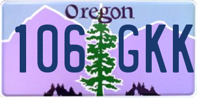 OR license plate 106GKK