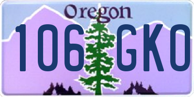 OR license plate 106GKO